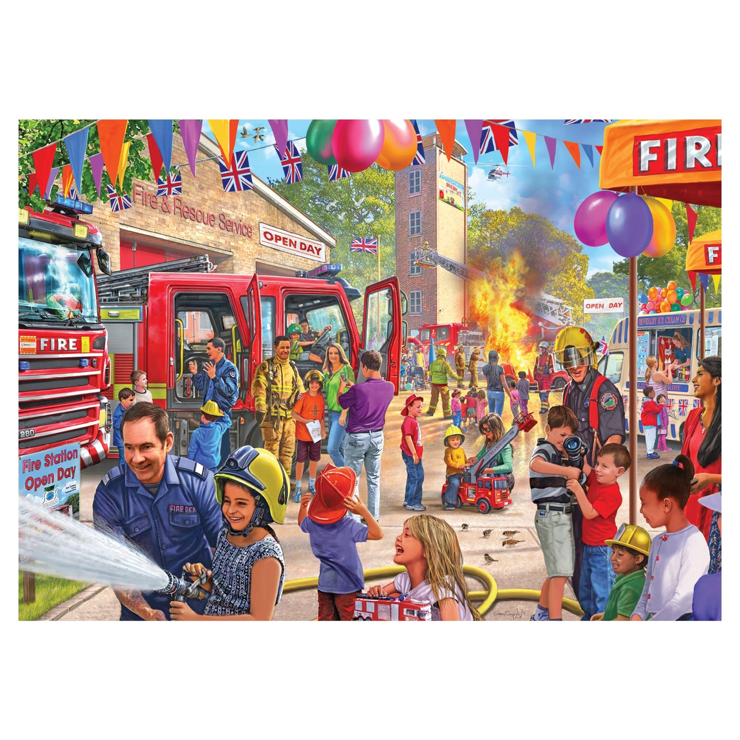 Falcon - Open Day at the Fire Station (1000 pieces) - product image - Jumboplay.com