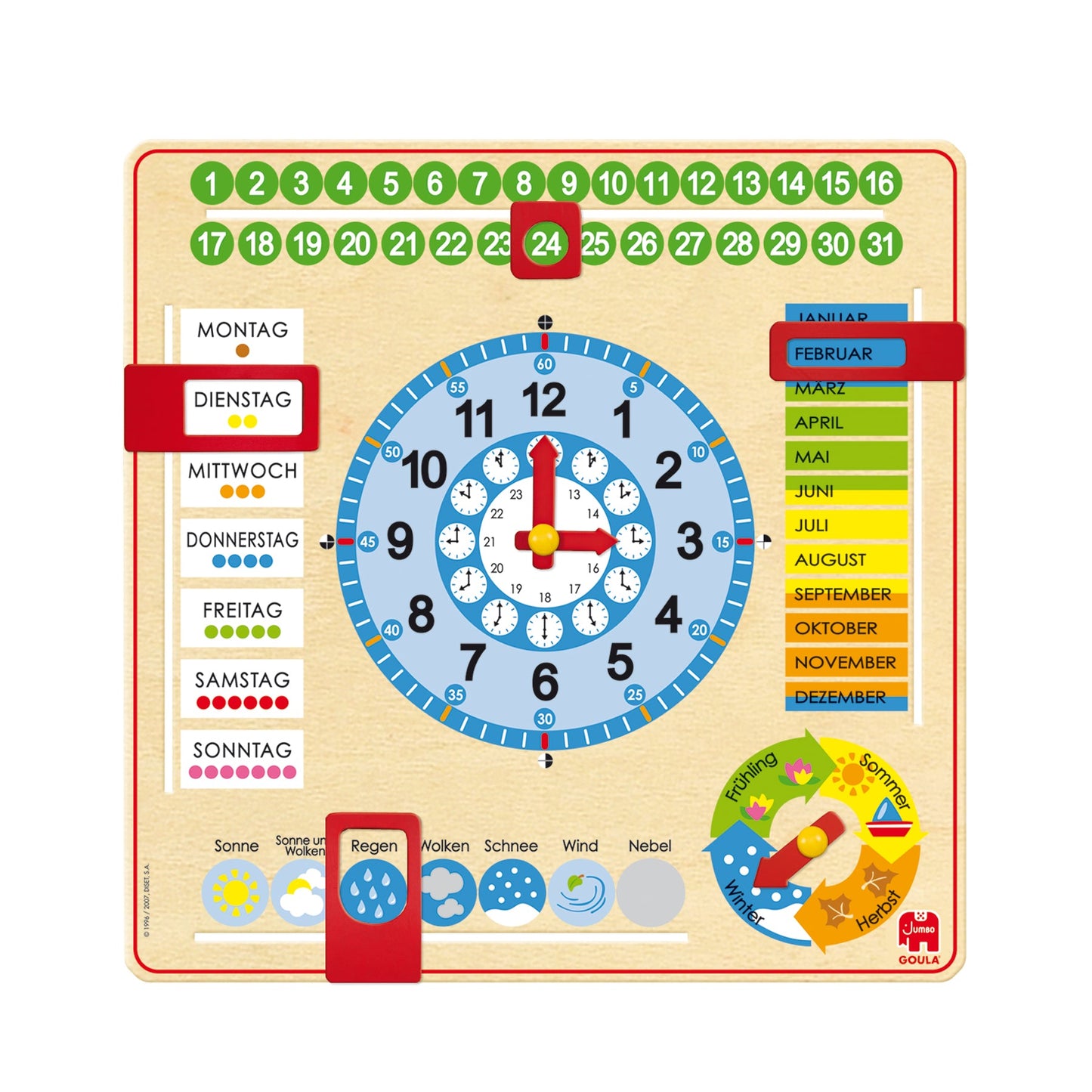 Kalenderuhr Grossformat - product image - Jumboplay.com