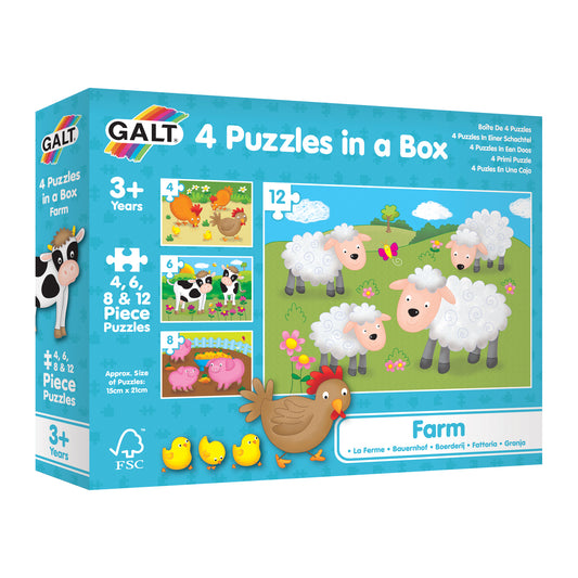 4 PUZZLES IN A BOX - FARM