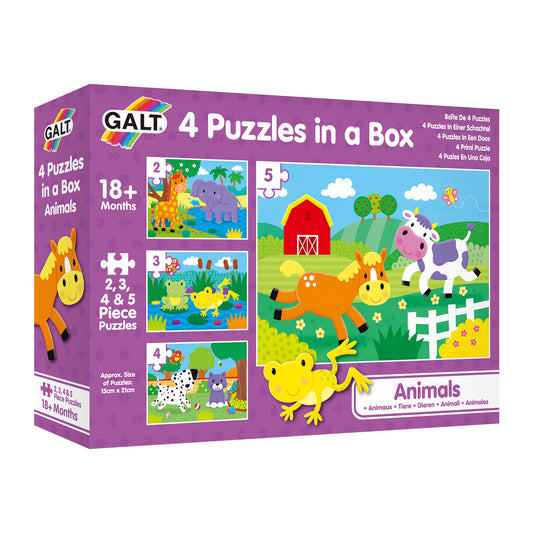 4 Puzzles In A Box: Animals