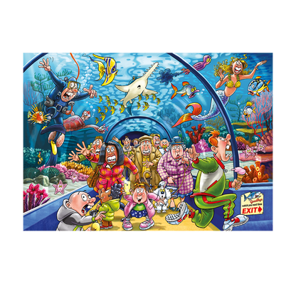 Wasgij Original 43 Aquarium Antics! 1000pcs - product image - Jumboplay.com