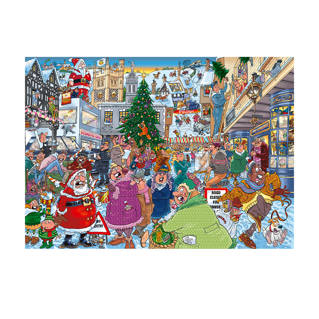 Wasgij Christmas 19 Santa Dash! 2x1000pcs (1 puzzle for free) - product image - Jumboplay.com