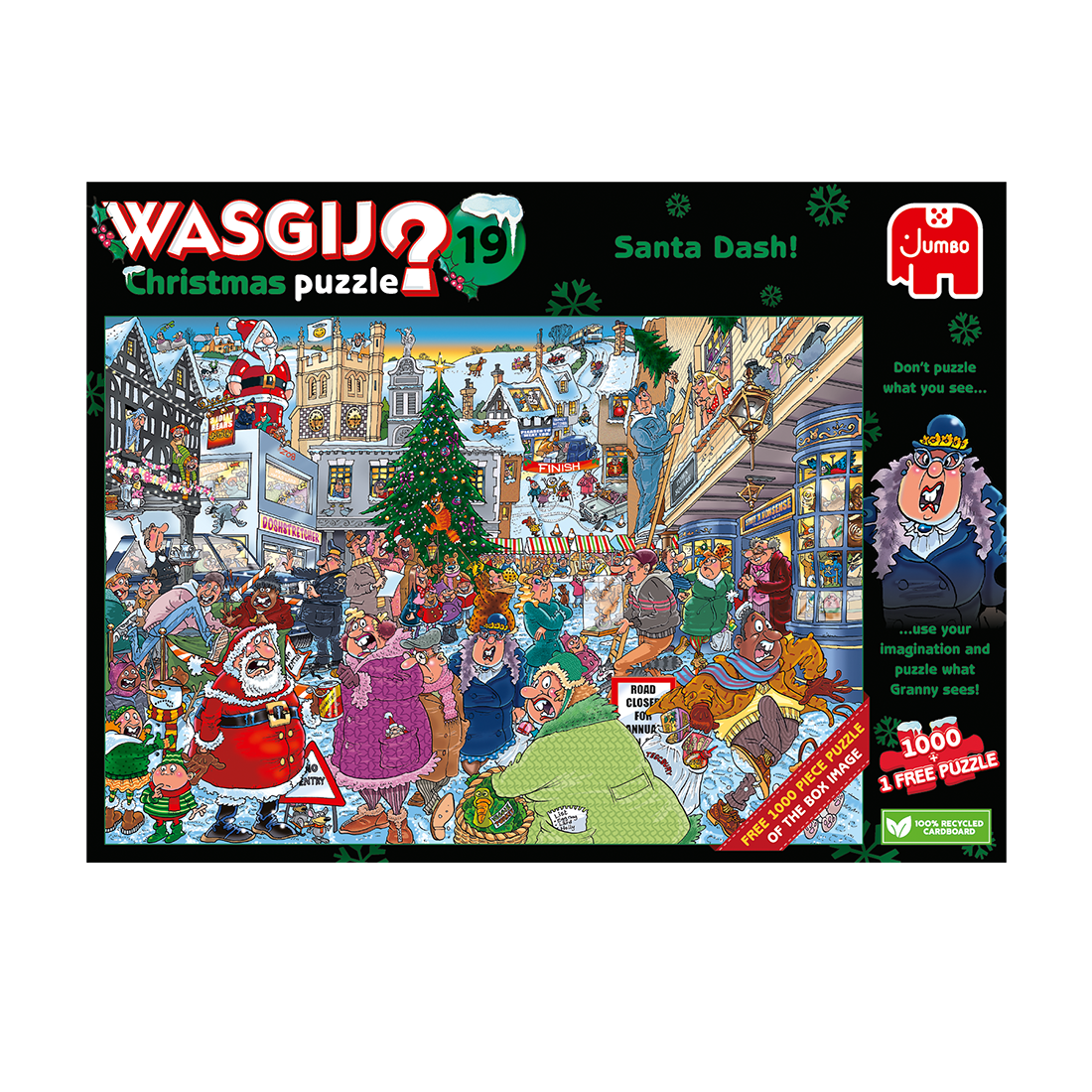 Wasgij Christmas 19 Santa Dash! 2x1000pcs (1 puzzle for free) - product image - Jumboplay.com