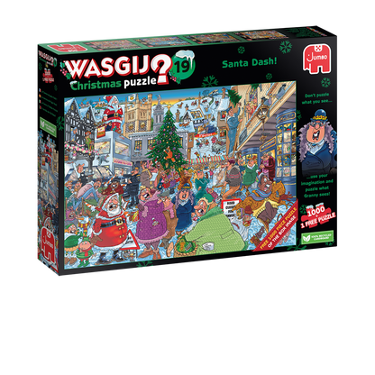 Wasgij Christmas 19 Santa Dash! 2x1000pcs (1 puzzle for free) - product image - Jumboplay.com