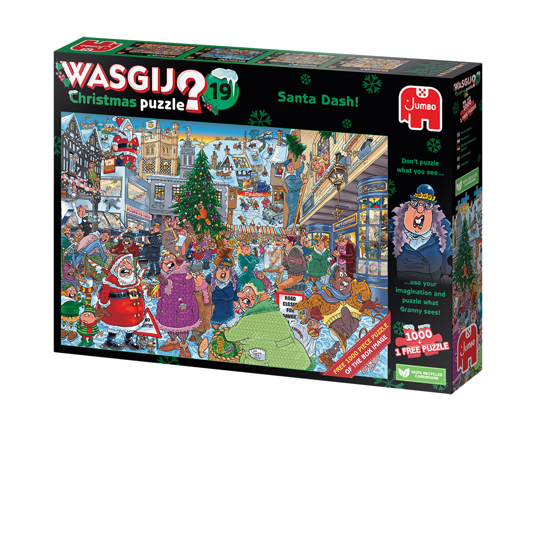 Wasgij Christmas 19 Santa Dash! 2x1000pcs (1 puzzle for free) - product image - Jumboplay.com