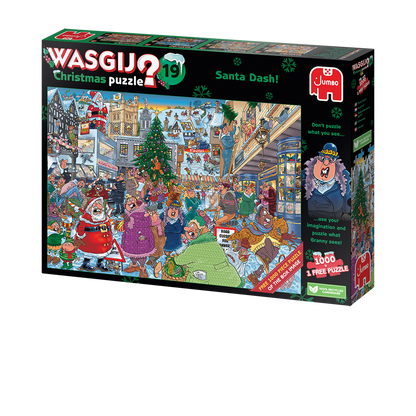 Wasgij Christmas 19 Santa Dash! 2x1000pcs (1 puzzle for free) - product image - Jumboplay.com