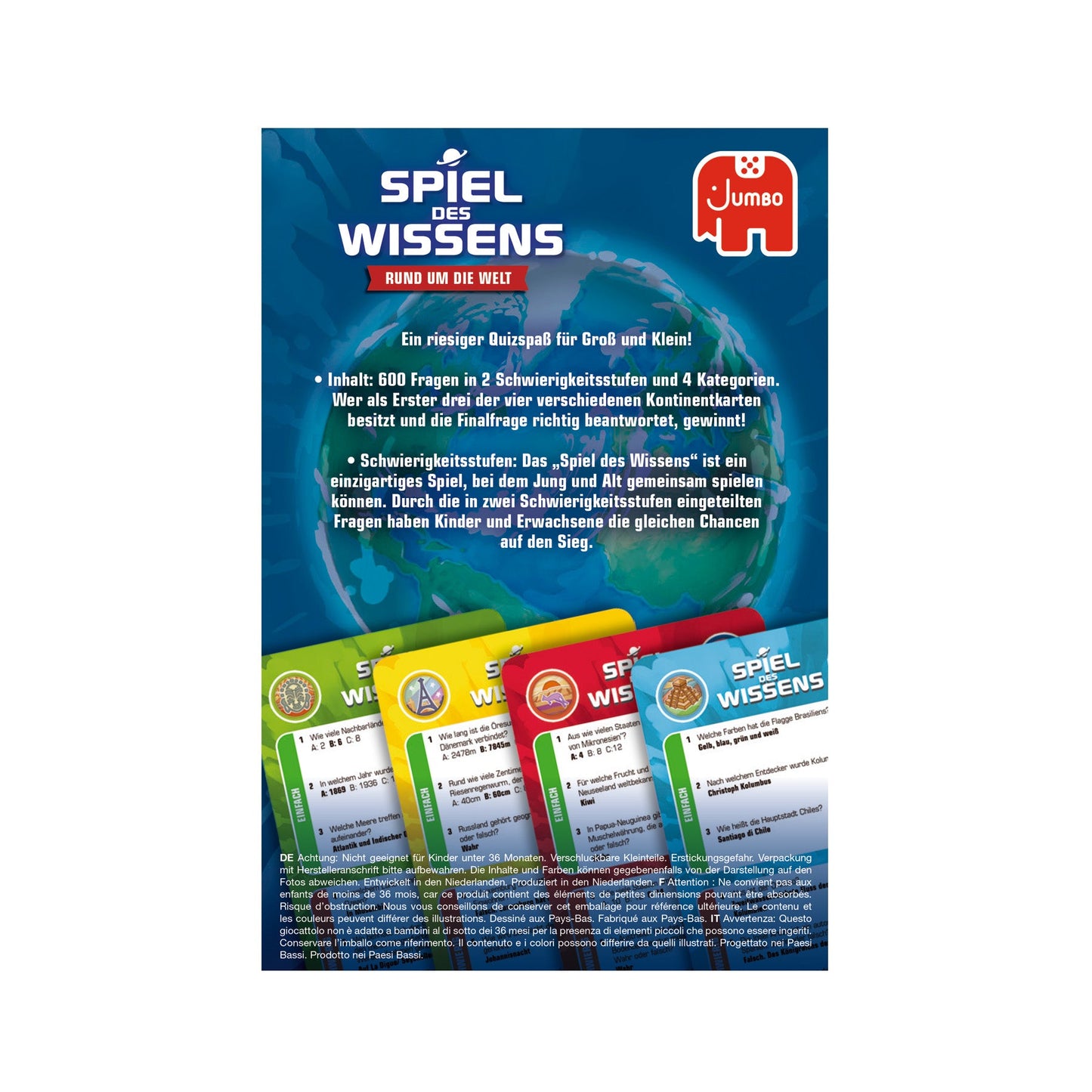 Spiel des Wissens Rund um die Welt Kartenspiel - product image - Jumboplay.com