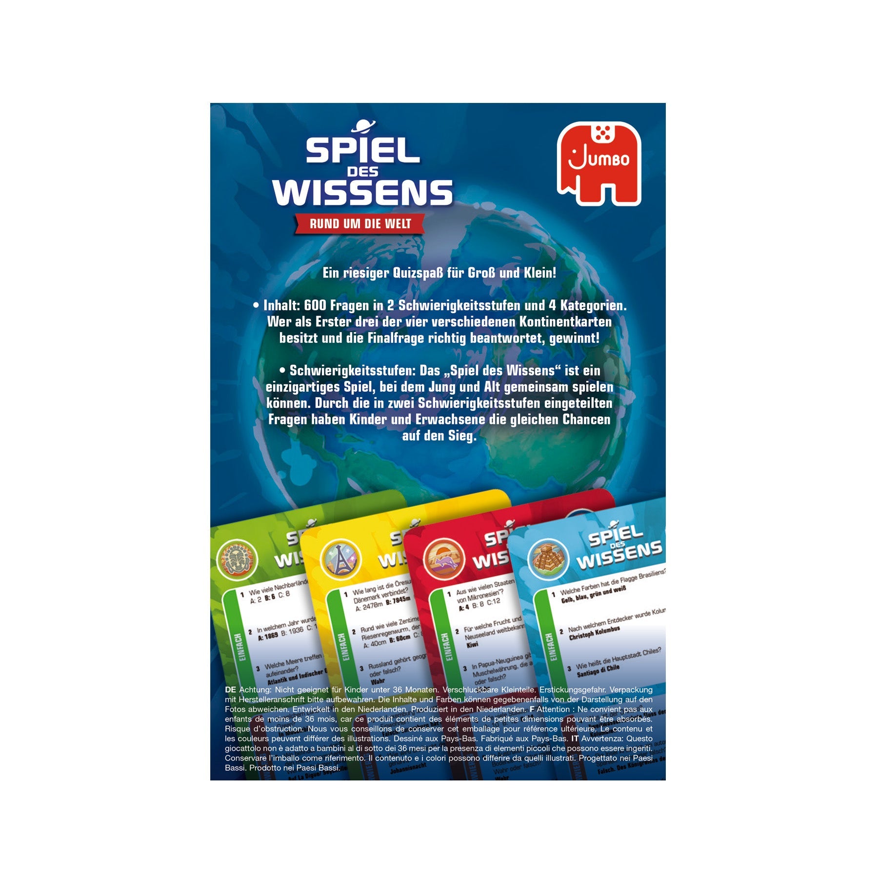 Spiel des Wissens Rund um die Welt Kartenspiel - product image - Jumboplay.com
