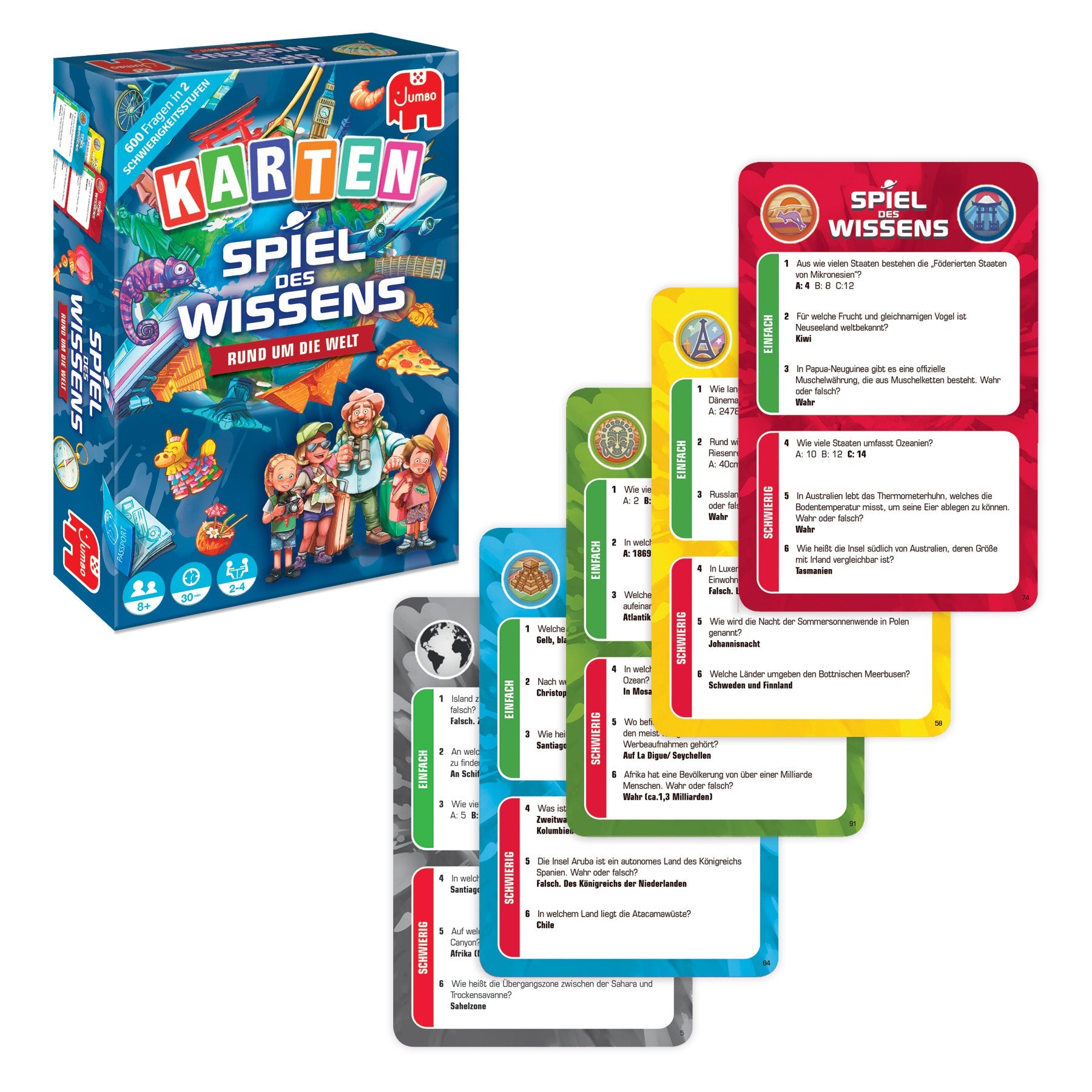 Spiel des Wissens Rund um die Welt Kartenspiel - product image - Jumboplay.com