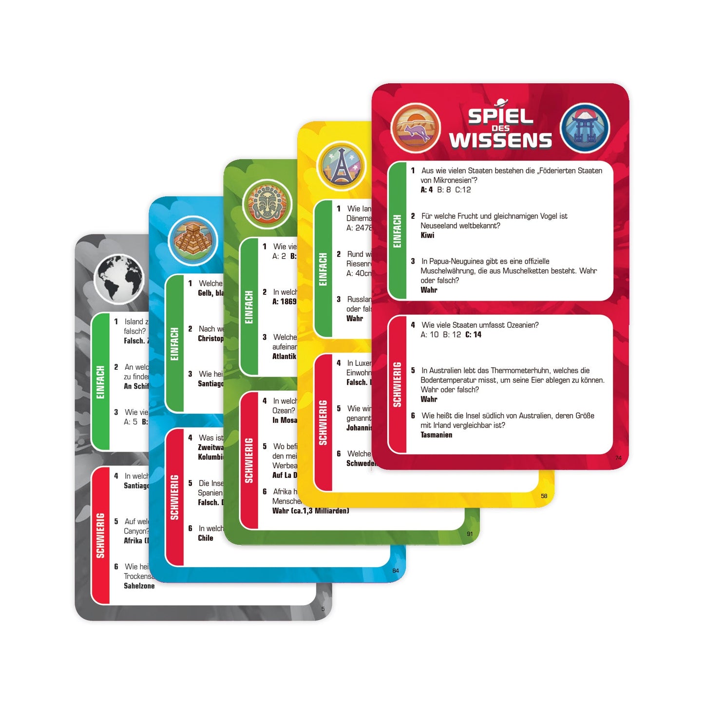 Spiel des Wissens Rund um die Welt Kartenspiel - product image - Jumboplay.com