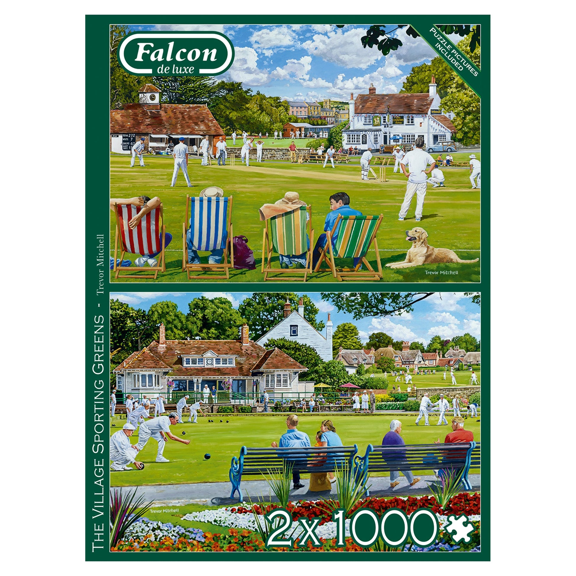 Falcon - The Village Sporting Greens (2x1000 pieces) - product image - Jumboplay.com