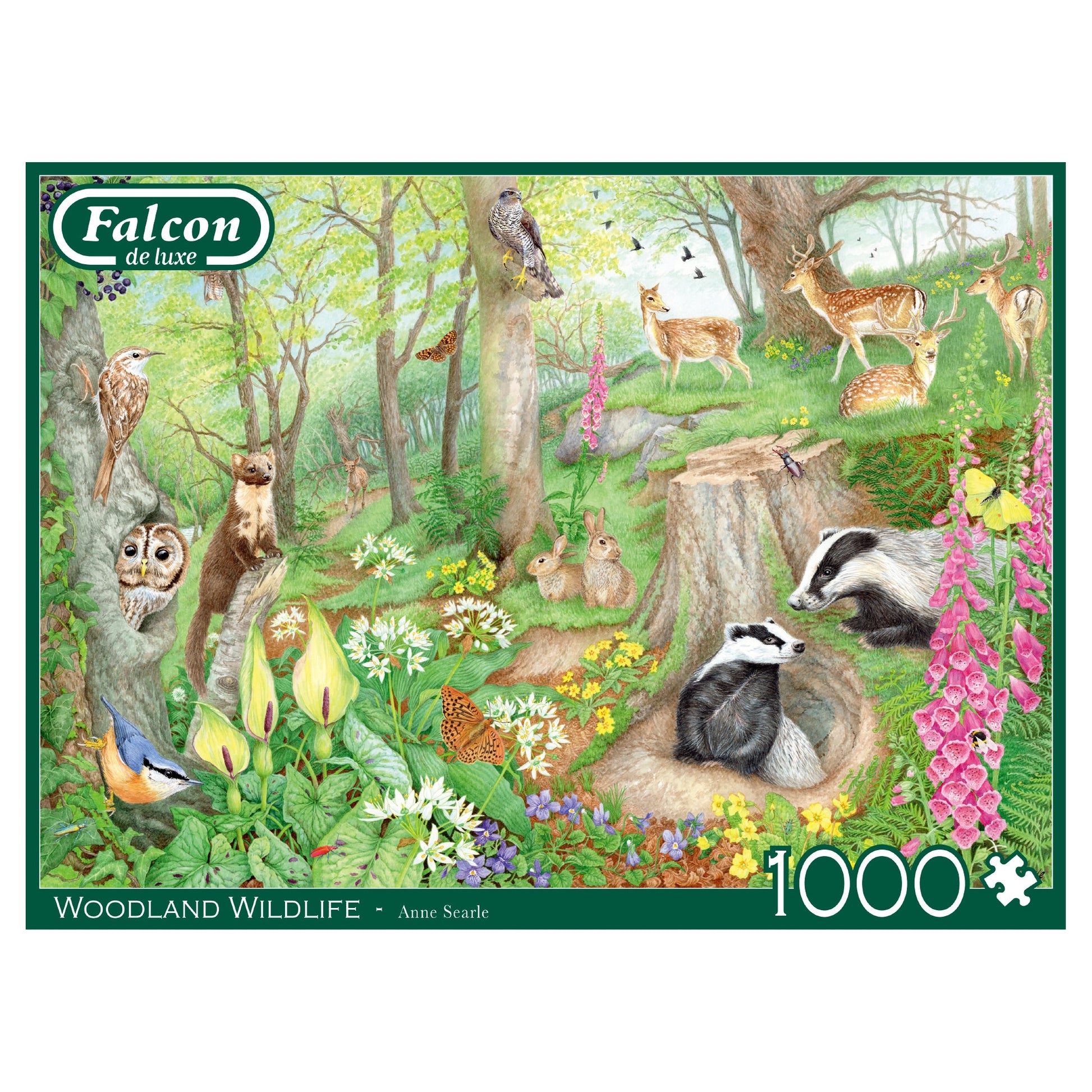 Falcon - Woodland Wildlife (1000 pieces) - product image - Jumboplay.com
