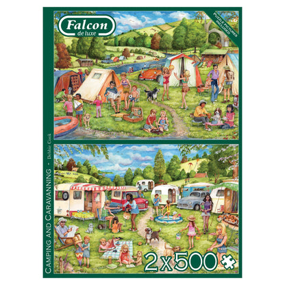 Falcon - Camping and Caravanning (2x500 pieces) - product image - Jumboplay.com