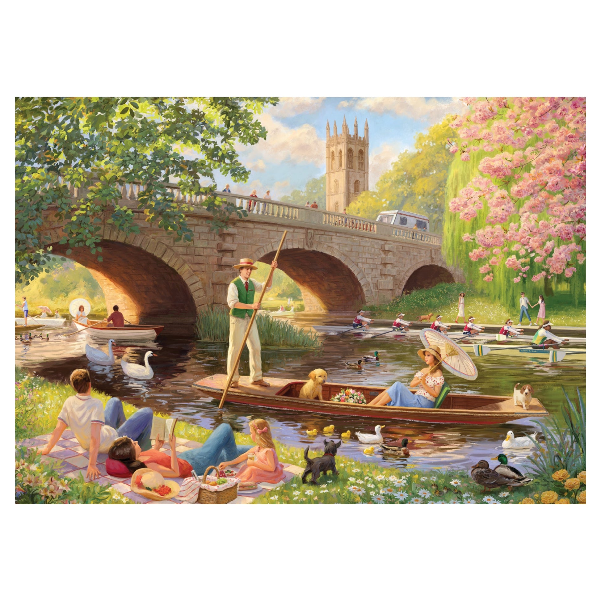 Falcon Boating on the River 1000pcs - product image - Jumboplay.com