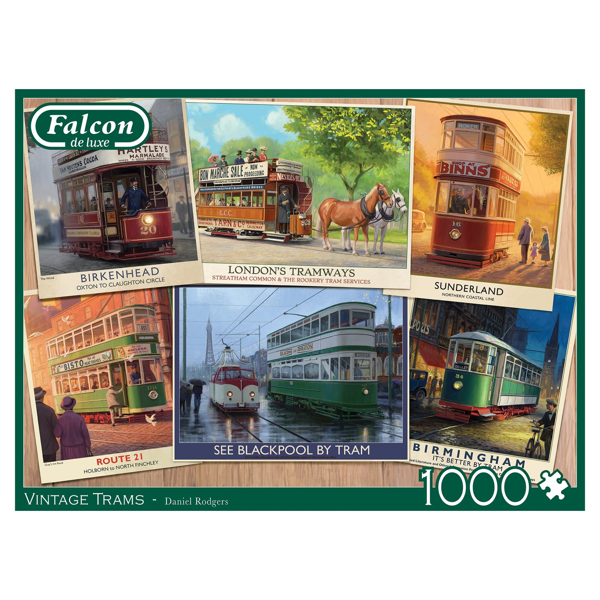 Falcon - Vintage Trams (1000 pieces) - product image - Jumboplay.com