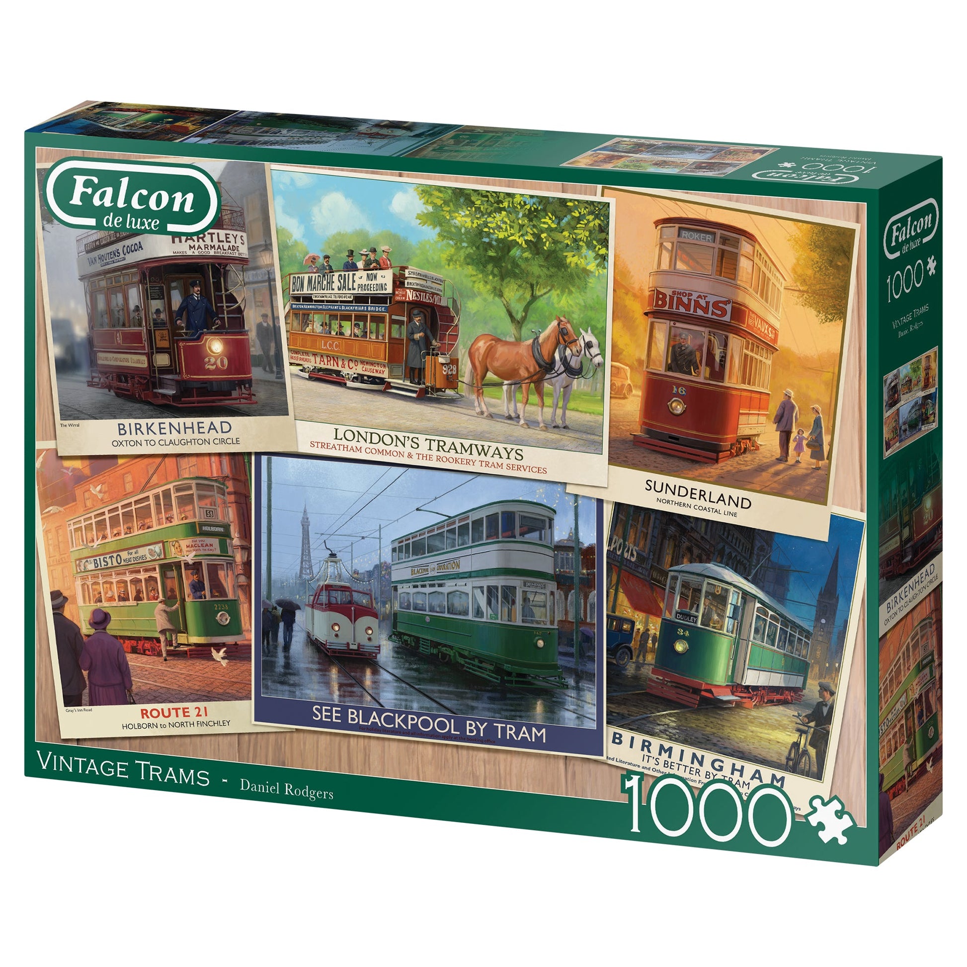 Falcon - Vintage Trams (1000 pieces) - product image - Jumboplay.com