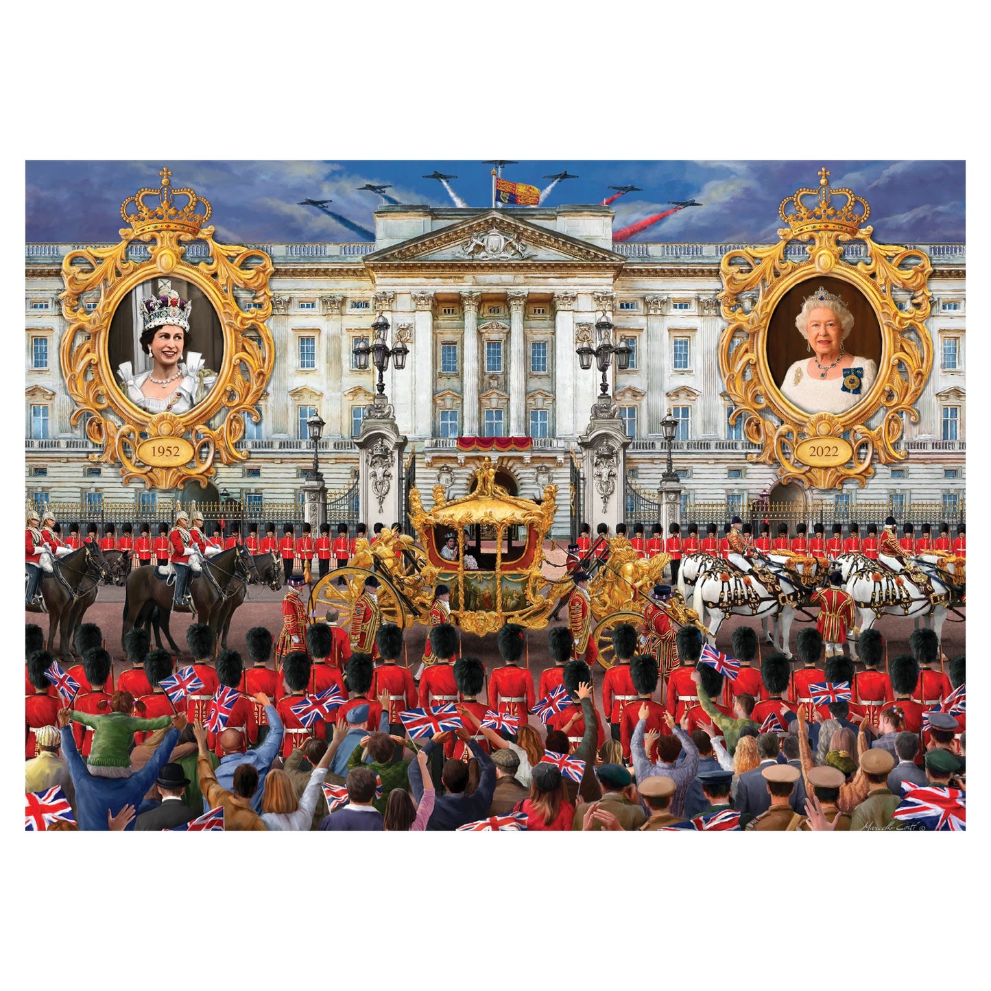Falcon - The Queen's Platinum Jubilee (1000 pieces) - product image - Jumboplay.com