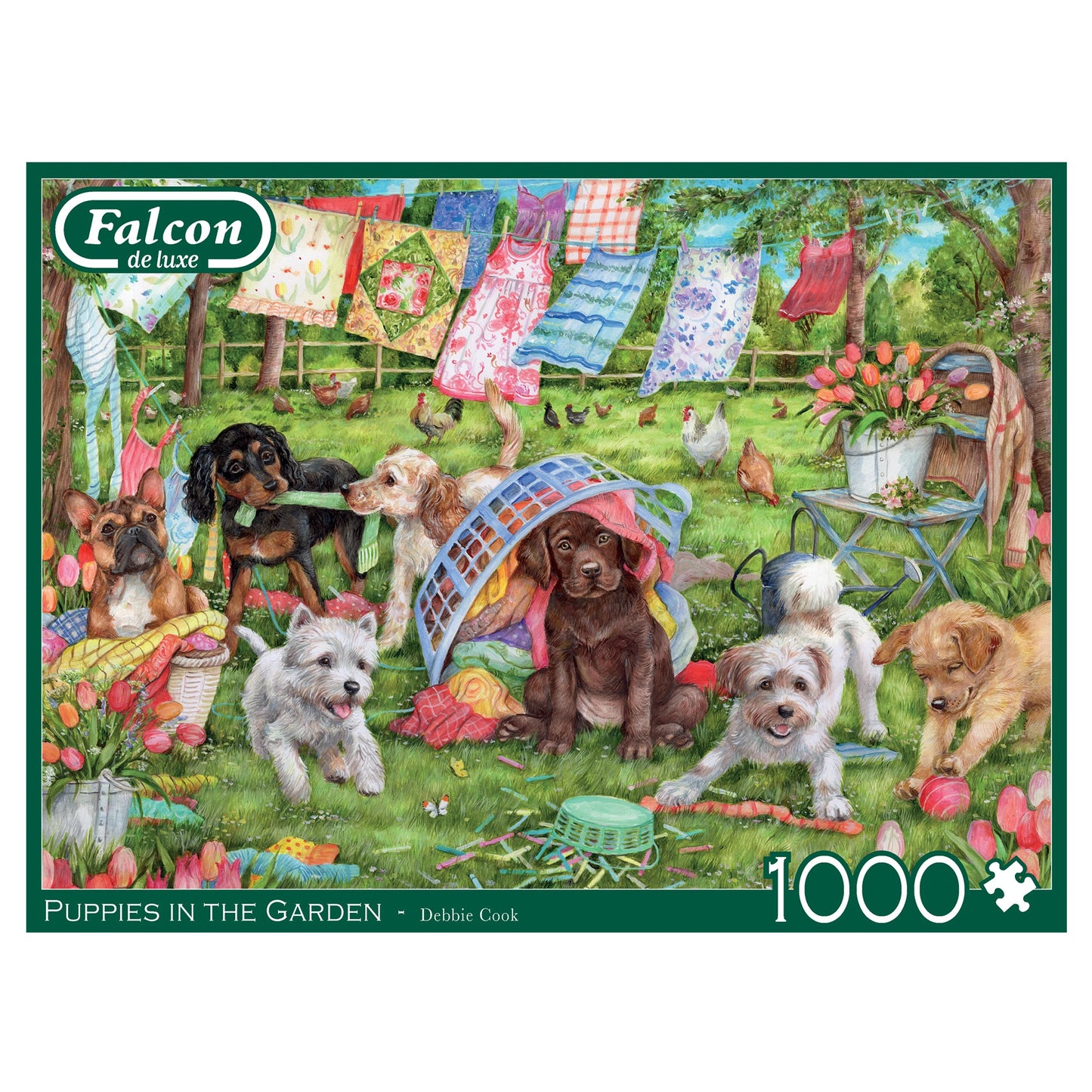 Falcon Puppies in the Garden 1000pcs - product image - Jumboplay.com