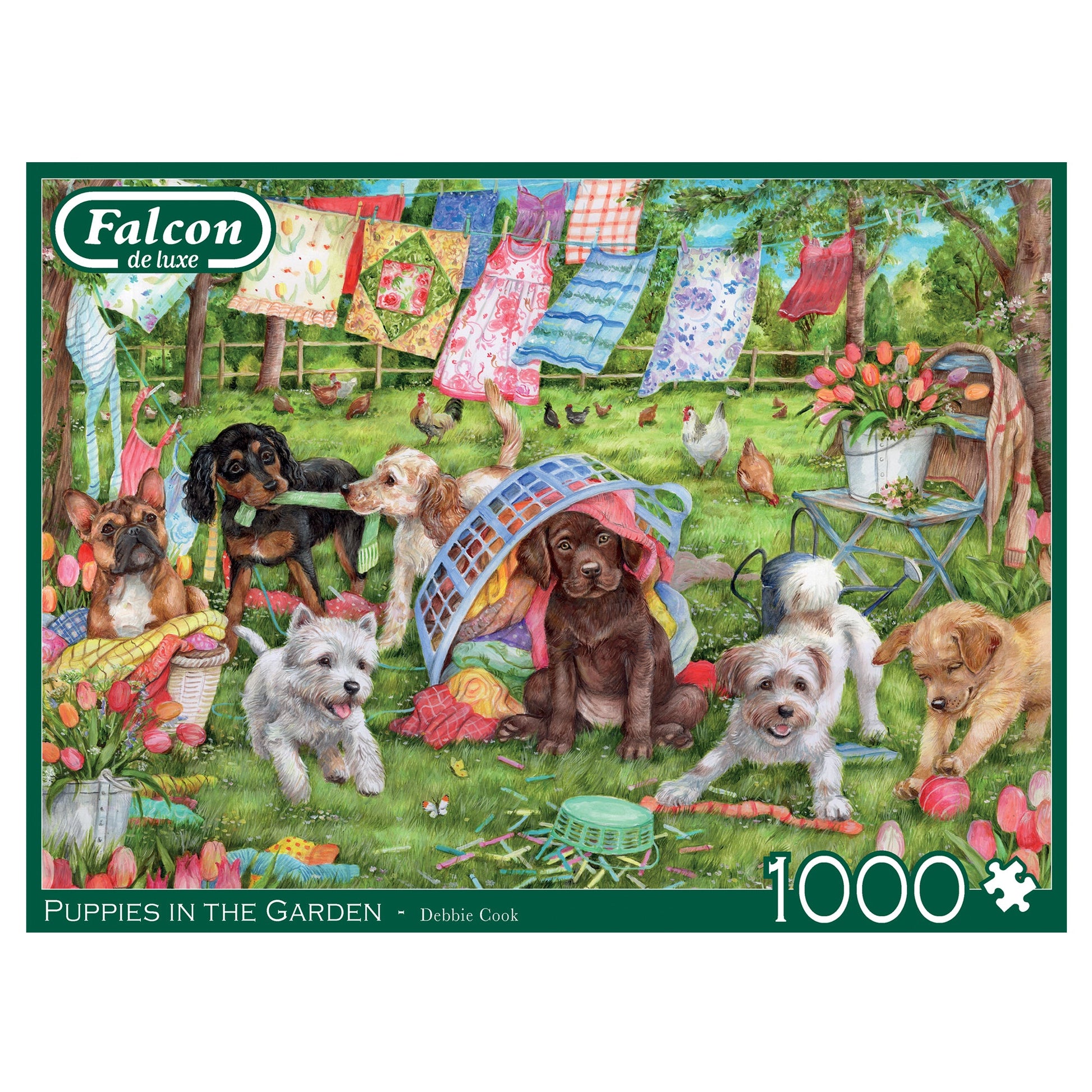 Falcon Puppies in the Garden 1000pcs - product image - Jumboplay.com
