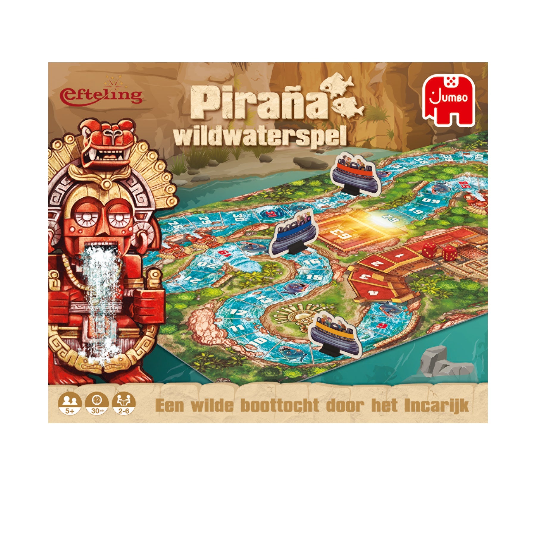 Ganzenbord Efteling - Piraña Wildwaterspel - product image - Jumboplay.com