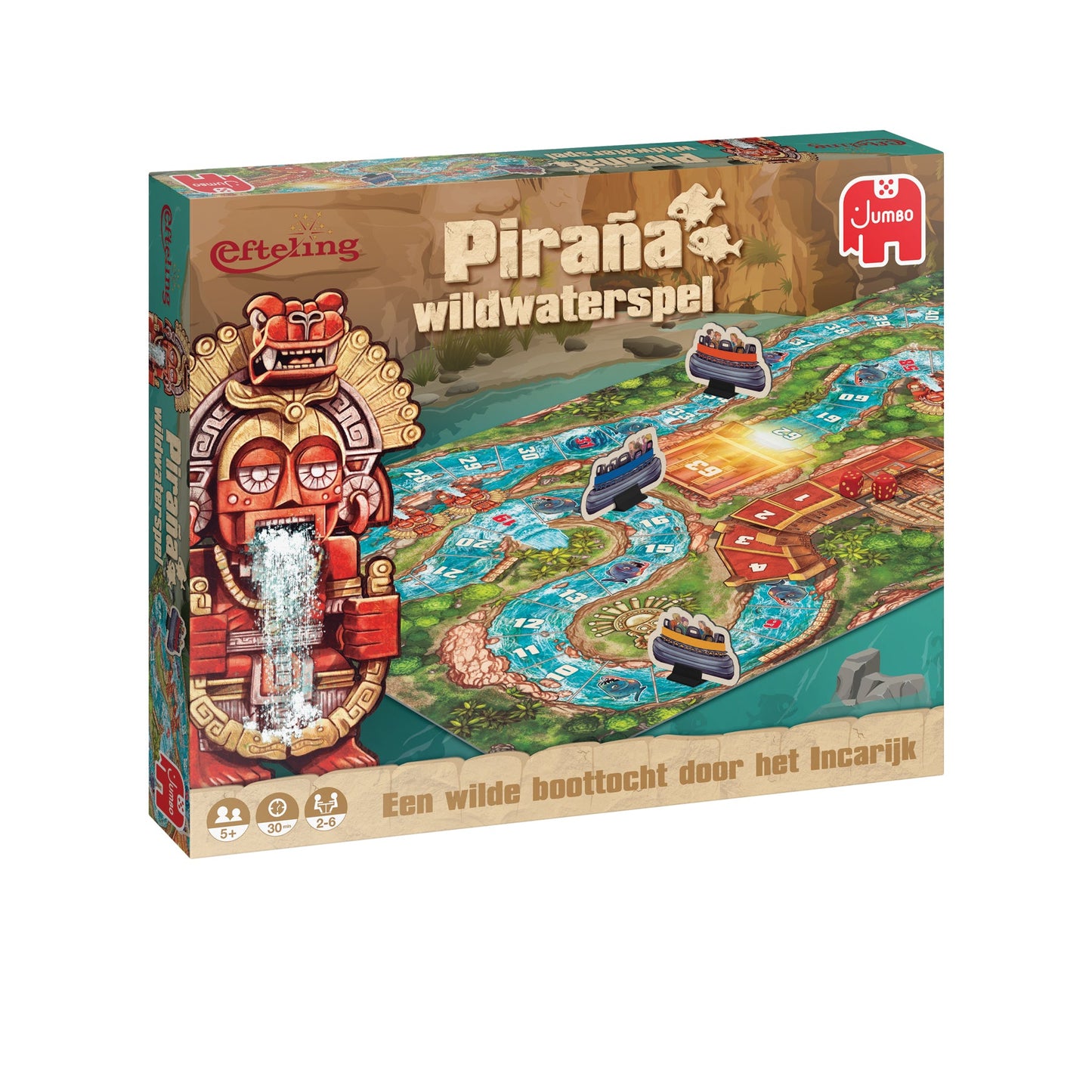 Ganzenbord Efteling - Piraña Wildwaterspel - product image - Jumboplay.com