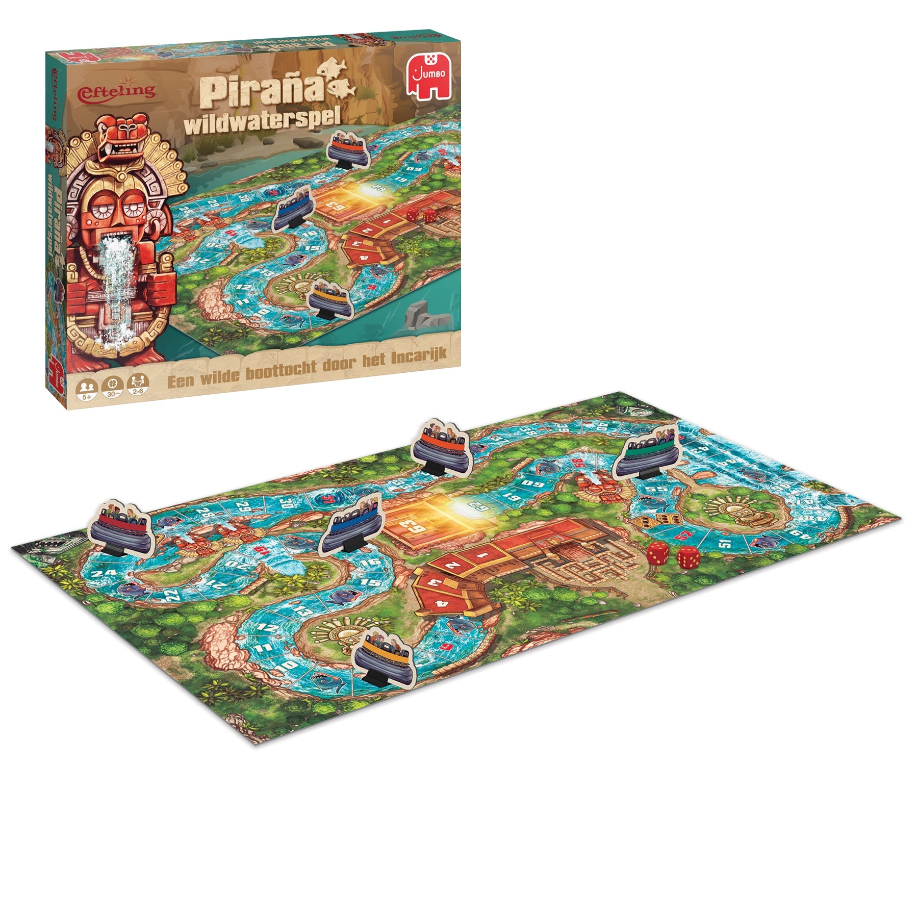 Ganzenbord Efteling - Piraña Wildwaterspel - product image - Jumboplay.com