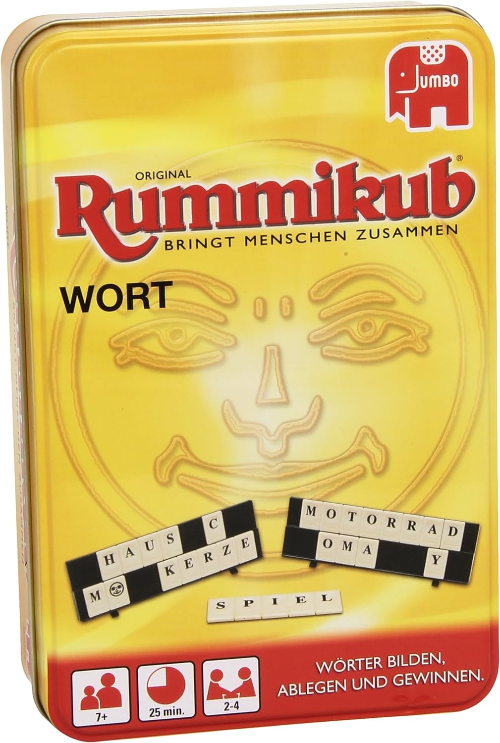 Original Rummikub Wort Kompakt in Metalldose - product image - Jumboplay.com