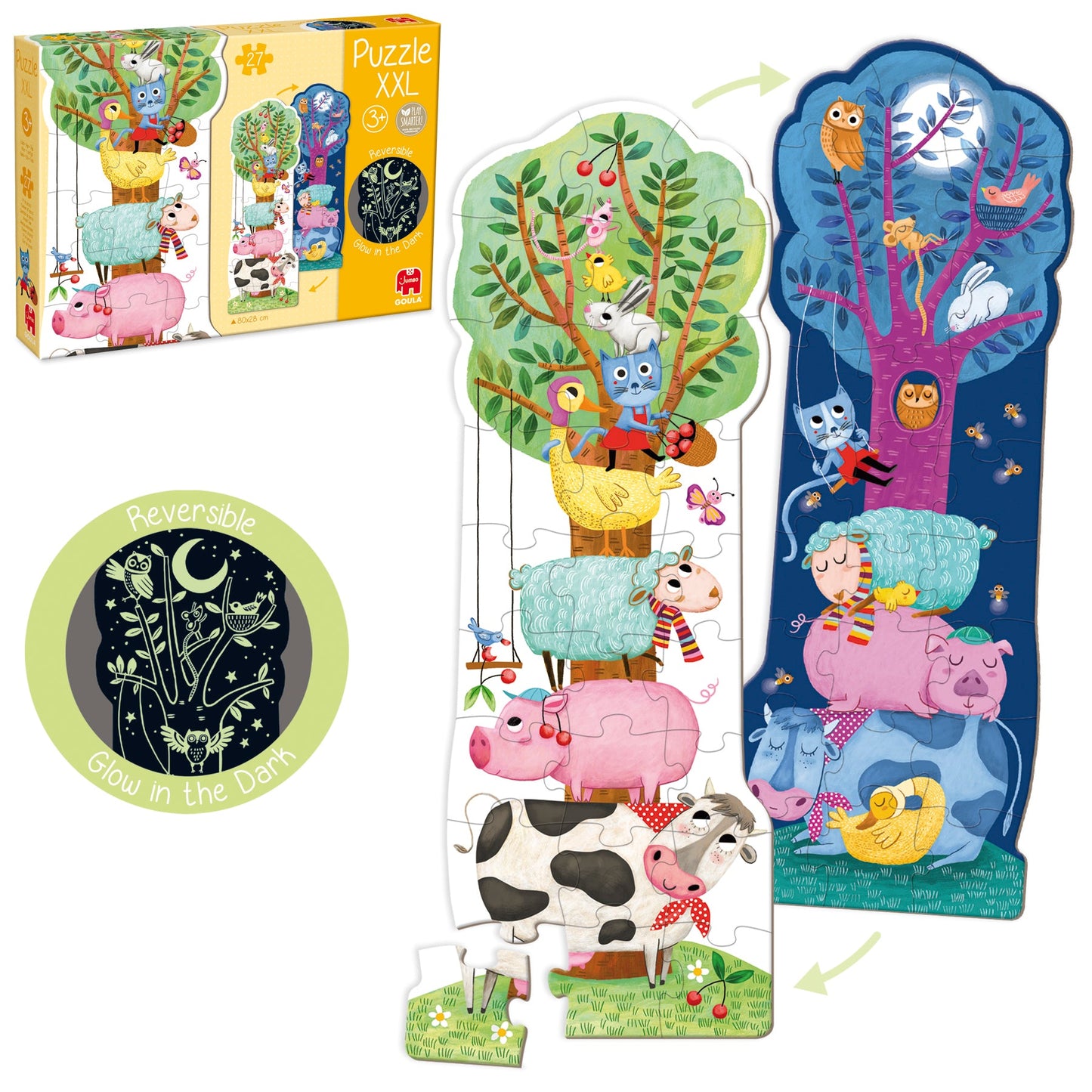 Puzzle XXL - Farm day&night - product image - Jumboplay.com