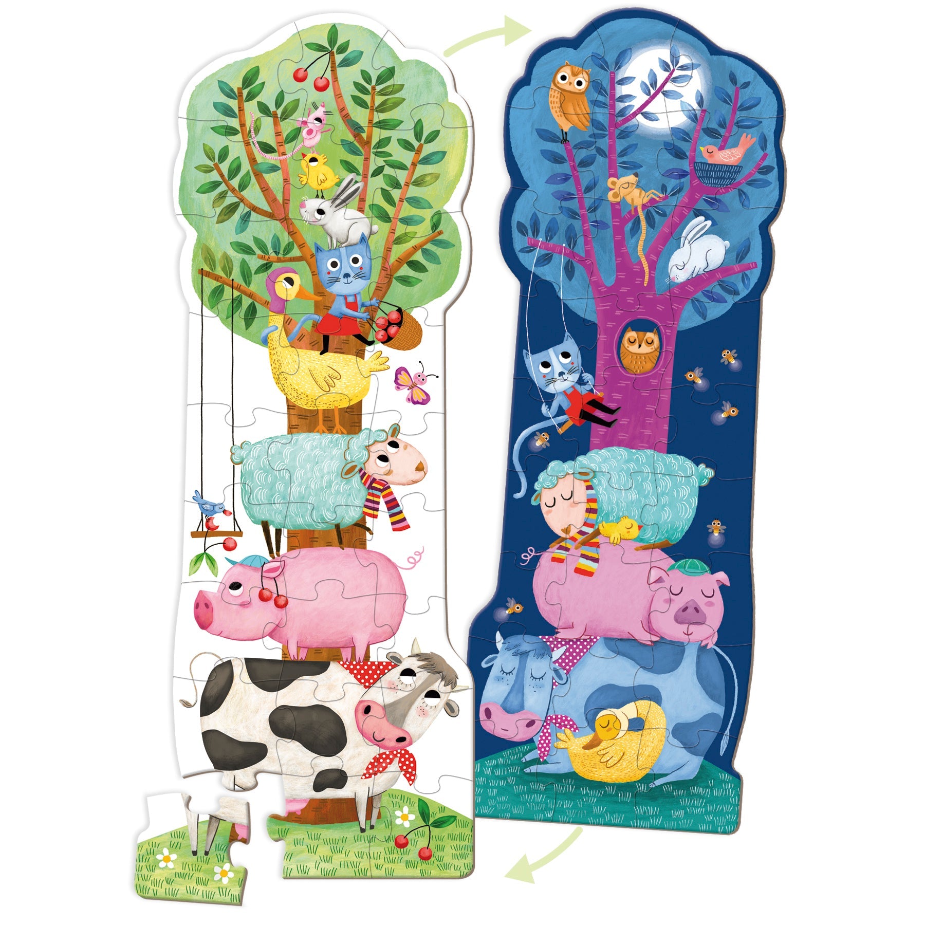 Puzzle XXL - Farm day&night - product image - Jumboplay.com