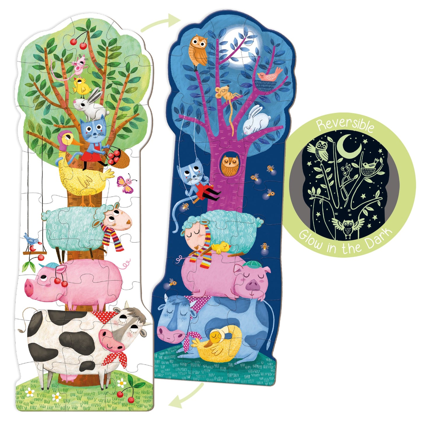 Puzzle XXL - Farm day&night - product image - Jumboplay.com