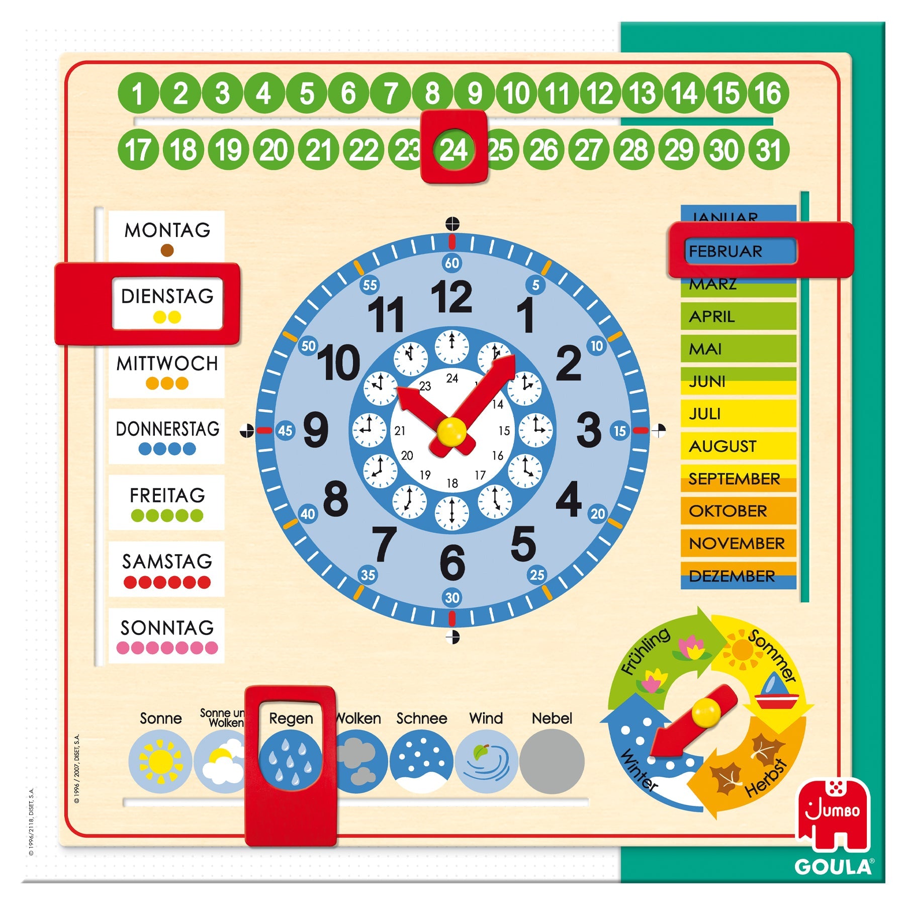 Kalenderuhr Grossformat - product image - Jumboplay.com