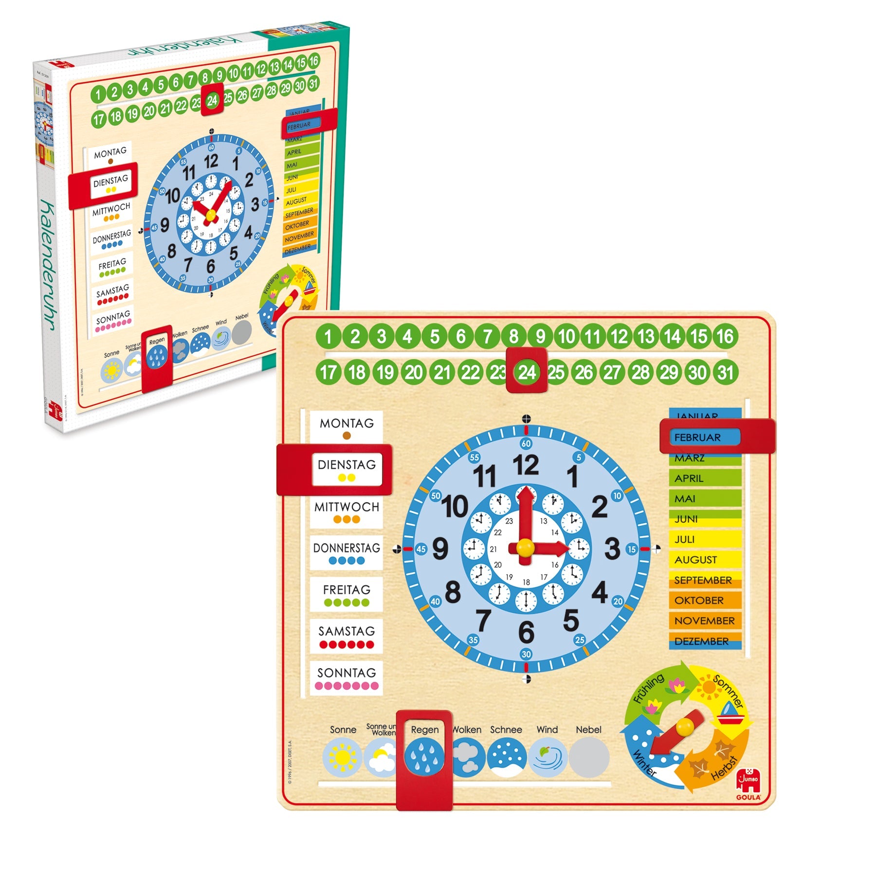 Kalenderuhr Grossformat - product image - Jumboplay.com