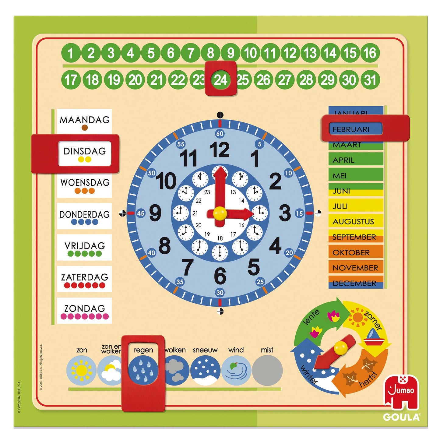 Kalenderklok Grote maat - product image - Jumboplay.com