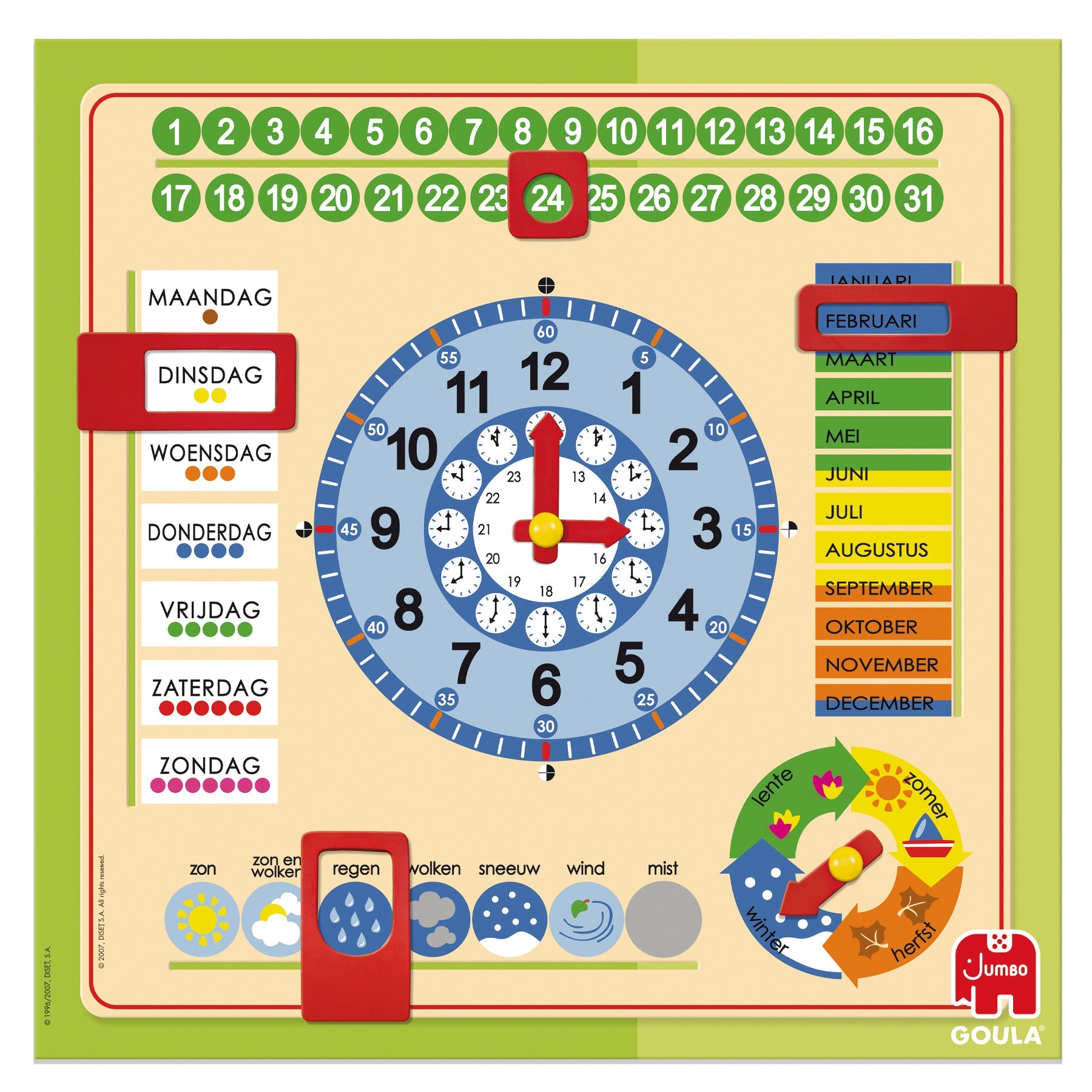 Kalenderklok Grote maat - product image - Jumboplay.com