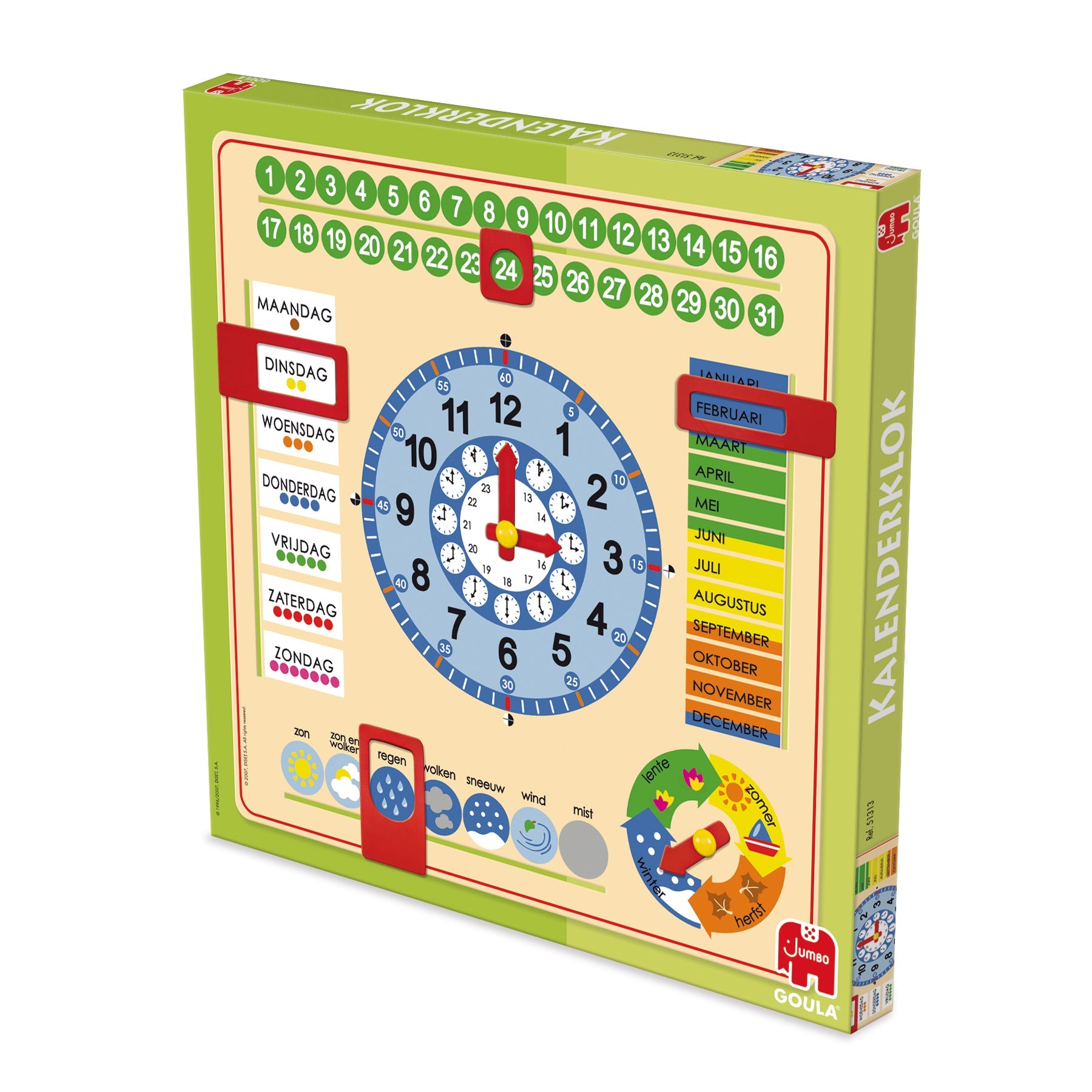 Kalenderklok Grote maat - product image - Jumboplay.com