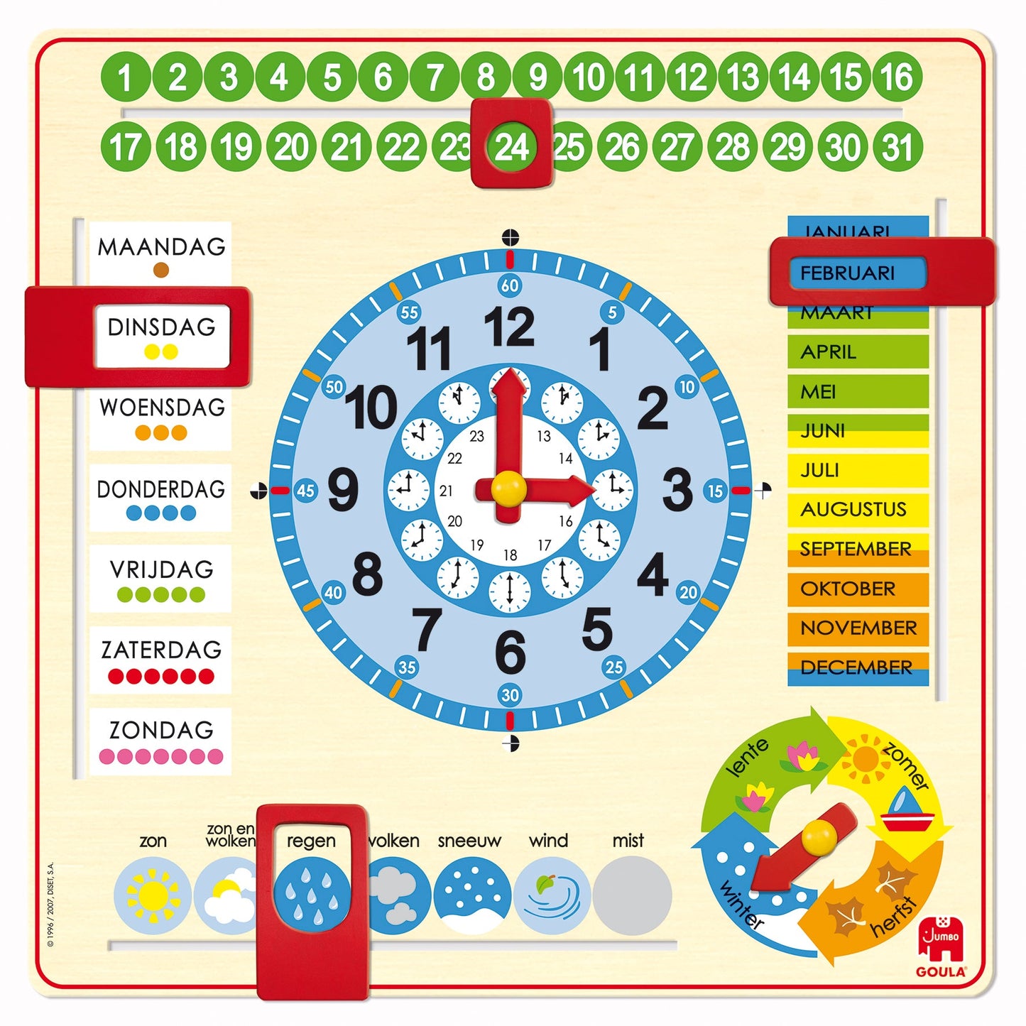 Kalenderklok Grote maat - product image - Jumboplay.com