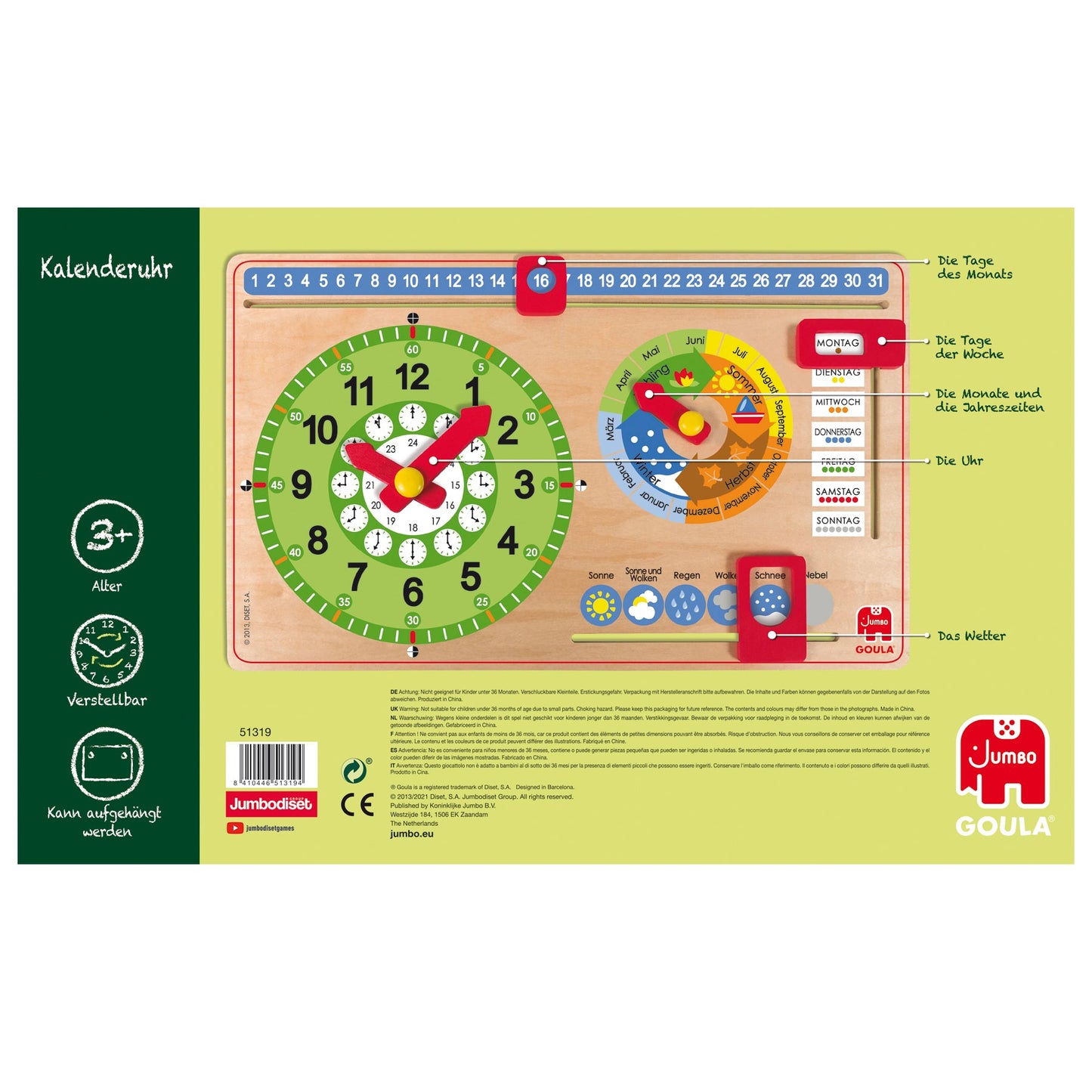 Kalenderuhr - product image - Jumboplay.com