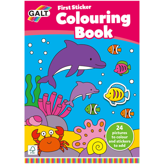First Sticker Colouring Book